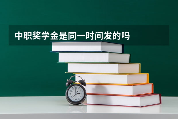 中职奖学金是同一时间发的吗