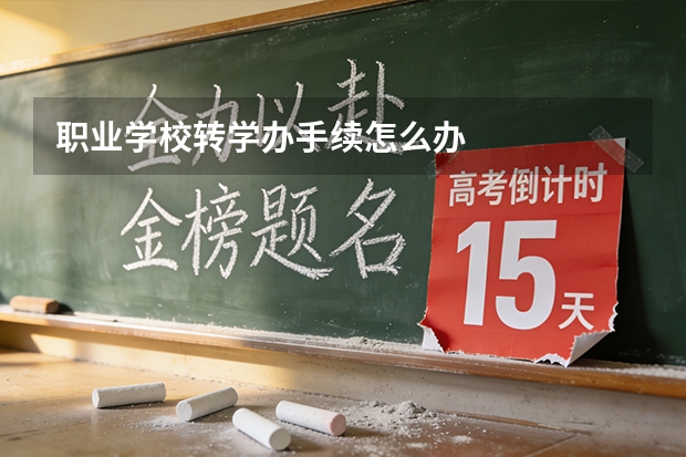职业学校转学办手续怎么办