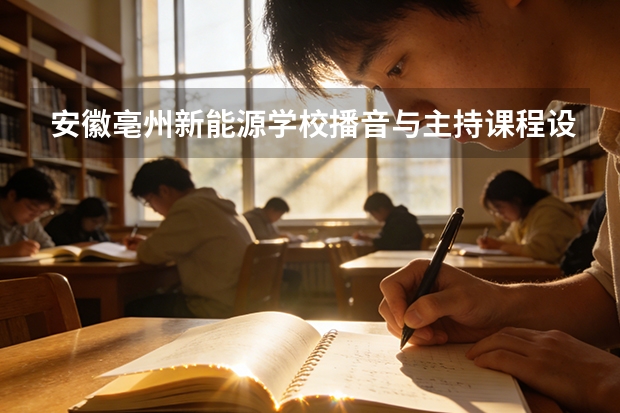 安徽亳州新能源学校播音与主持课程设置与专业能力要求