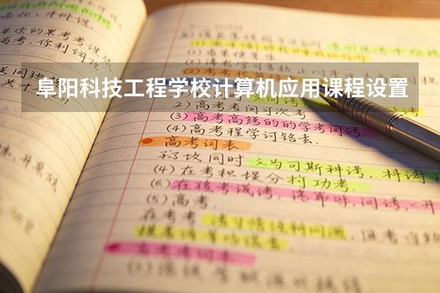 阜阳科技工程学校计算机应用课程设置与专业能力要求