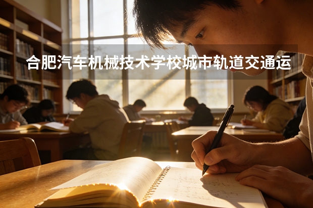 合肥汽车机械技术学校城市轨道交通运营服务课程设置与专业能力要求