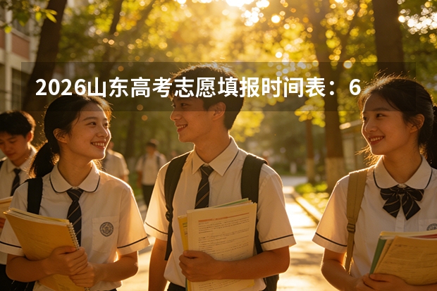 2026山东高考志愿填报时间表：6月29日开始共6次
