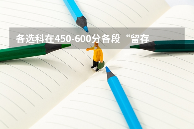 各选科在450-600分各段“留存率”对比：文科生每过100分掉队15%
