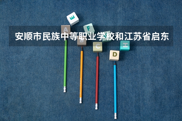 安顺市民族中等职业学校和江苏省启东中等专业学校哪个好