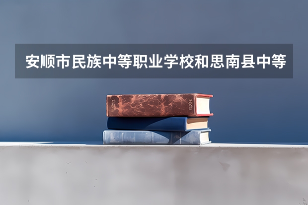 安顺市民族中等职业学校和思南县中等职业学校哪个好