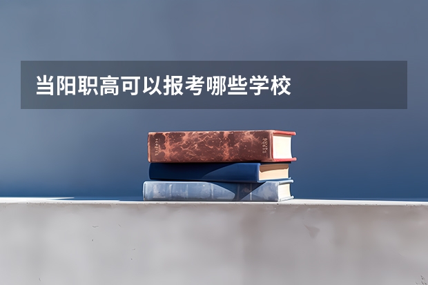当阳职高可以报考哪些学校